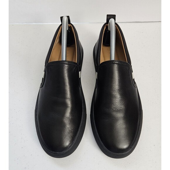 Bally Herald 200 Black Leather Slip on Mens Shoes size US 6 Lamb Skin Sneakers - Picture 2 of 8